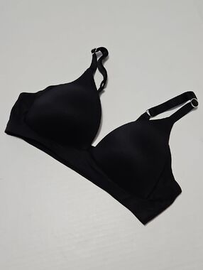aerie Seamless Wireless Padded Bra - Black Pull Over Size 32B